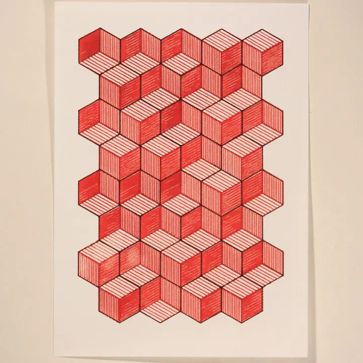 All red cubes